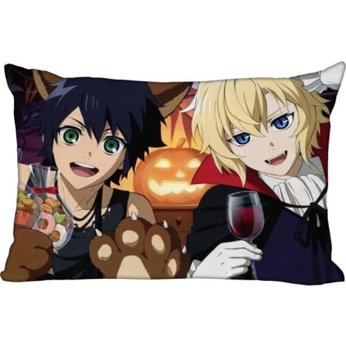 Nice Anime Seraph Of The End Pillowcase Decorative 45x35cm(One Side) Rectangle Zipper Print Pillowcase New Year Pillow Cover