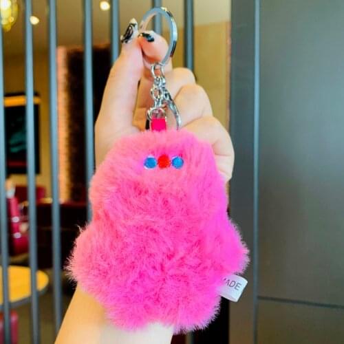 Creative Fashion Plush Bear Doll Keychain For Women Student Cute Bag Car Key Chain Pendant Accessory Friend Couple Jewelry Gift