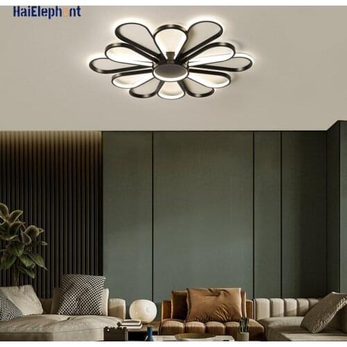 New Creative Gold Black LED Chandelier Lighting For Foyer Kitchen Bedroom Dining Room Study Iron Painting Lamps Dimmable Lights