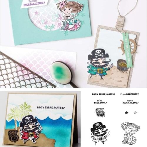 Corsair princess Mermaid Metal Cutting Dies Stamps Scrapbook Diary Secoration Embossing Stencil Template Greeting Card Handmade