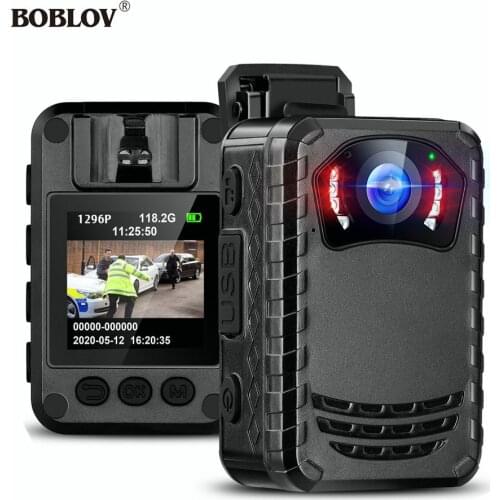 BOBLOV N9 Mini Body Camera Full HD 1296P Body Mounted Camera Small Portable Night Vision Police Body Cam 128GB/258GB mini camera