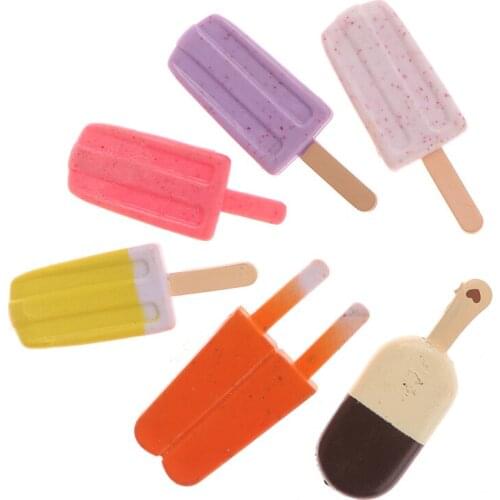 5pcs Mini Simulation Toy Dollhouse Miniature Ice Cream Popsicle Play Food Doll Kitchen Toys Doll House