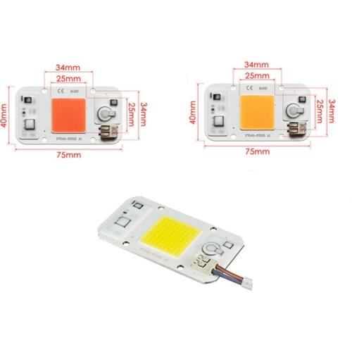 NEW Dimmable LED COB Lamp Chip 50W white/warm white AC110V 220V Input Smart IC Driver Fit For DIY LED Floodlight Spotlight LED