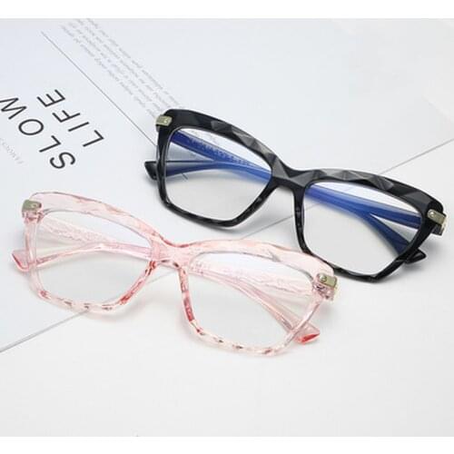 1PC New 4 Colors Women Cat Eye Anti Blue Light Glasses Cat Eye Black Frame Blue Light Blocking Computer Female Eyeglasses