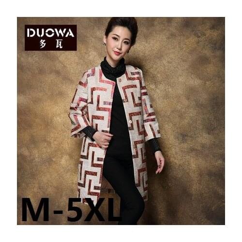 Plus size 5XL 2016 Spring Coats Women Trench coat quinquagenarian mother clothing noble o-neck plaid cardigan trench outerwear