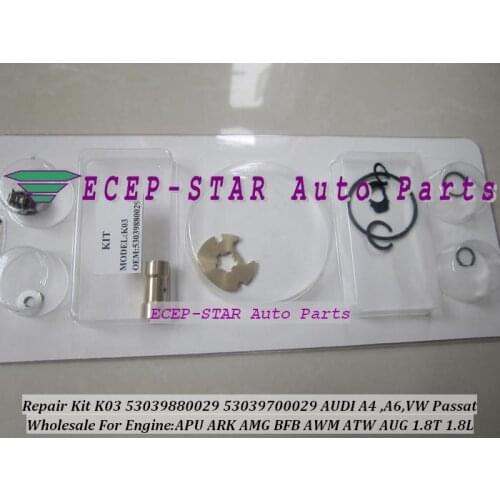 Turbo Repair Kit rebuild K03 29 53039880029 53039700029 058145703J 058145703N For AUDI A4 A6 VW Passat B5 APU ARK BFB 1.8T 1.8L