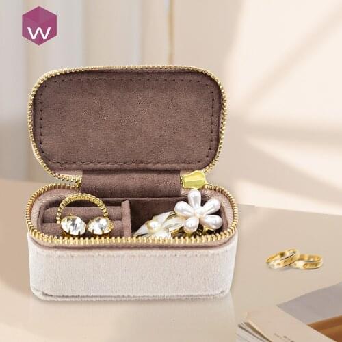 Travel Caes Jewelry Leather Luxury Wholesales Mini Portable Jewellery Box Velvet Storage Organizer Ring