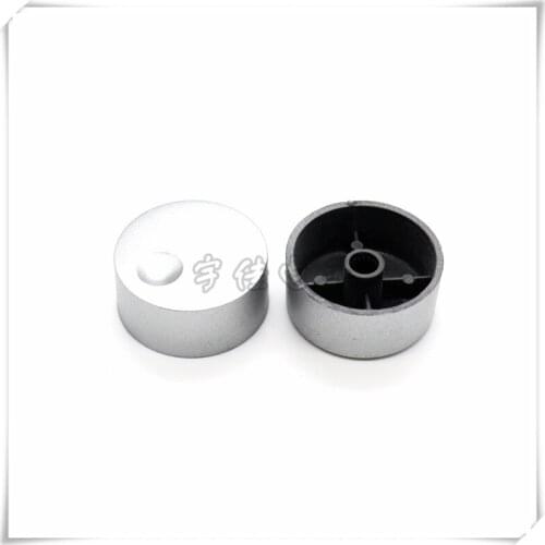2 Pieces Plastic Silver Sandblasting Flower Shaft Knob Diameter 31.5mm Height 14.5mm Potentiometer Knob Inner Hole 6mm