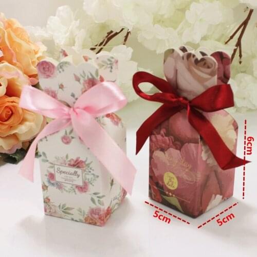 Wedding Favors and Gifts Box Paper Candy Dragee Box Chocolate Packaging Box Party Supplies Decoration Bomboniera Giveaways Boxes