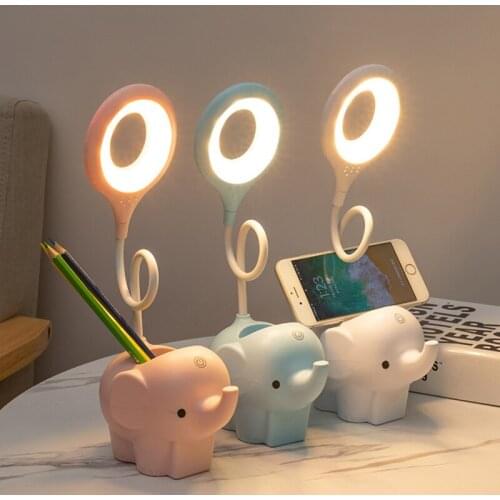 LED Desk Lamp Foldable Dimmable Touch Table Lamp USB Table Light Eye-protect Study Learning Lamp Room Bed Side Night Reading Lig
