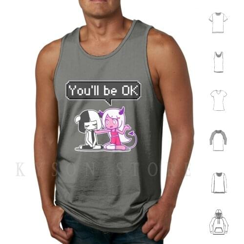 Comfort Illi Tank Tops Vest Sleeveless Kaima Cute Demon Girls Demon Girl Cartoon Comfort Indie Game Pixel Retro 8 Bit