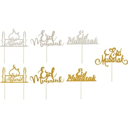 Bling Eid Mubarak Cake Topper Lesser Bairam Hajj for Baby Shower Events Muslim Islam Islamic Birthday Eid Party Decoration