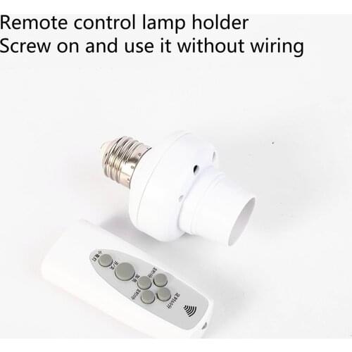 Smart Lamp Holder + Remote Control E27 Screw Mouth Timing Function Lamp Holder E27 Bulb Connector Lighting Accessories