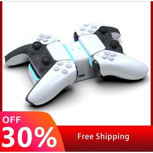 For PS5 Controller Charger Dual USB Type-C Charging Dock Station Stand for PlayStation 5 DualSense Joystick Gamepad Accessories