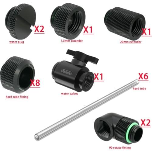 Barrow Rigid tube Fitting KIt Acrylic Hard Tube fittings Water cooling Kit For Chassis water cooling installation system MOD