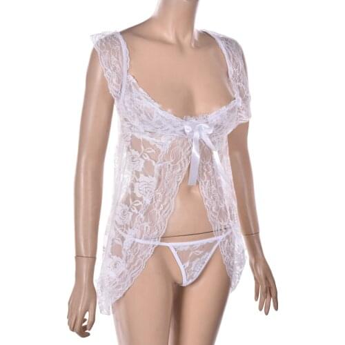 1SetSexy Lingerie Hot Vintage Nightwear Sleepwear Nightie Negligee Nightgown Sexy Costume Babydoll Erotic Lingerie Sexy Costumes