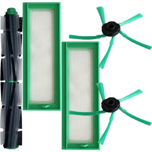 1*Round Brush+2*Filter+2*Side Brush Removable Round Brush Filter Kit For Vorwerk VR200 VR 200 300 Household Cleaning Replacement