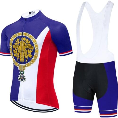 2021 Cycling Jersey Summer National Team France Cycling Set Outdoor Bike Clothing Ropa Ciclismo Sportswear 20D Bib Shorts