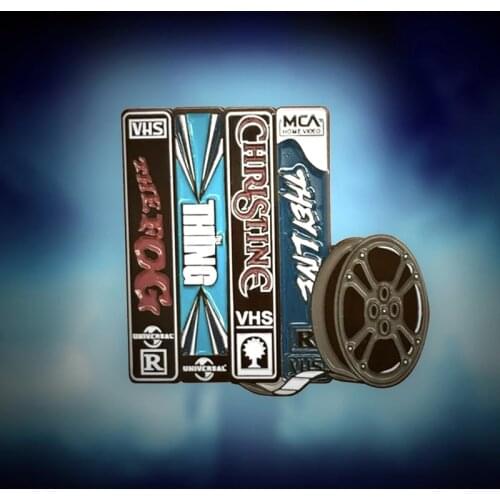 John Carpenter Horror VHS Movies Brooch Pins Enamel Metal Badges Lapel Pin Brooches Jackets Jeans Fashion Jewelry Accessories