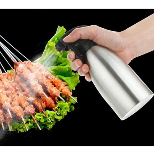 1 Piece Kitchen Tool Pump Spray Bottle Oiler Oiler Pot Barbecue Barbecue Cooking Tool Pot Pot Cooker Olive Stainless Steel