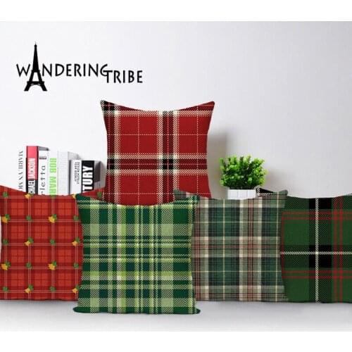 Nordic Geometric Throw Pillow Cases Colorful Stripe Home Decorative Cushions Cover Linen Pillows Cases Lattice Cushion Covers