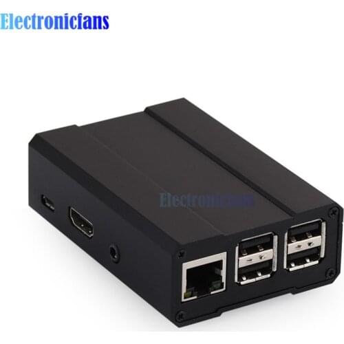 Black Premium Aluminum Alloy Metal Case Shell Raspberry Pi 3 Model GPIO Necessary Port Enclosure Box For Pi 2 B Model B