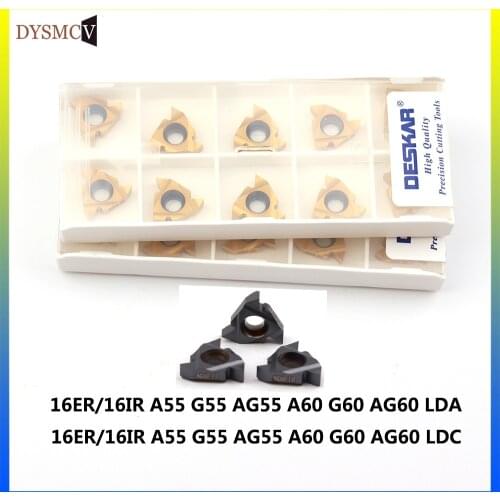 DESKAR100% original 16IR 16ER AG60 AG55 LDA LDC carbide insert thread turning insert cutting coating CNC turning tool