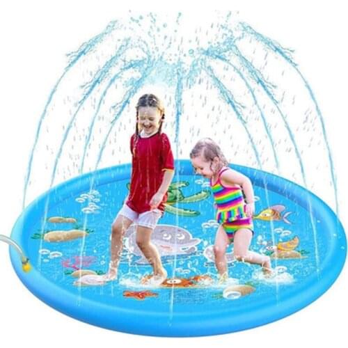 Baby Kids Water Play Mat Spray Cushion Toys Outdoor Tub Swimming Pool Safe Non-Toxic Inflatable Sprinkler Children Toddler