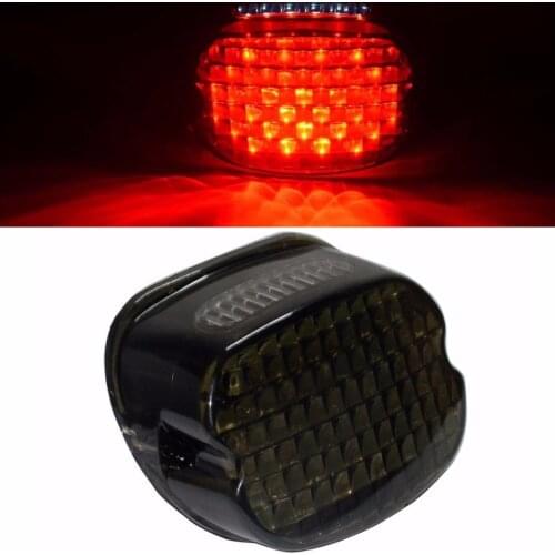 JXLCLYL LED Smoke Tail Brake Light Low Profile for Harley XL 833 1200 Dyna Road King
