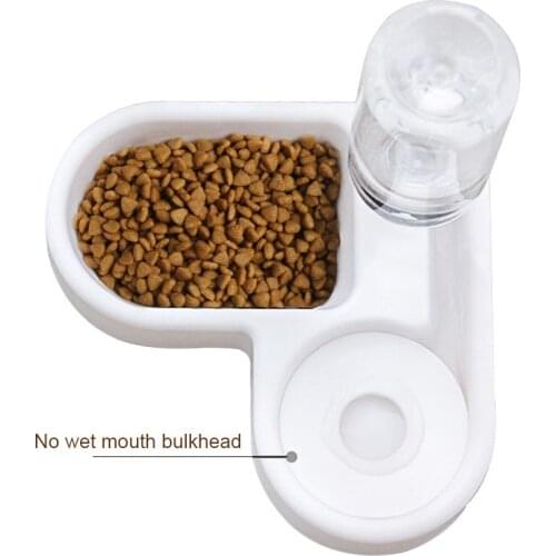 Dog Cat Feeders Water Dispenser Fountain Bottle Set Plastic Automatic Pet Feeding Drinker Water Bowl