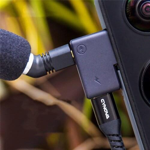 Lightweight Mini Camera Mic Adapter Audio Adapter or Insta360 ONE X2 Camera Accessories