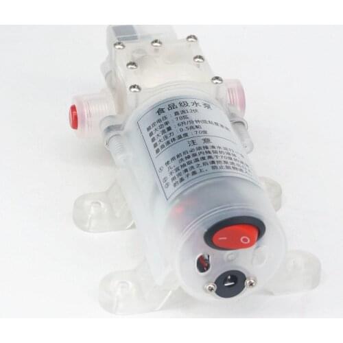 DC 12V 70W food grade Diaphragm Water Pump Self-priming Booster Pump with Automatic Switch 300L/H for red wine milk
