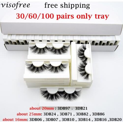 Wholesale Eyelashes 30/60/100 pcs 3D Mink Lashes Natural Mink Eyelashes Wholesale False Eyelashes Makeup False Lashes In Bulk