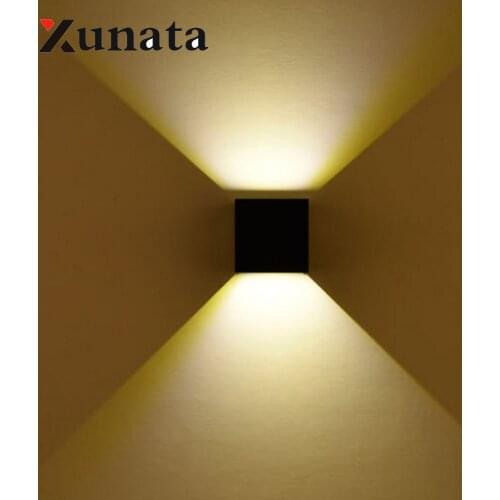 LED Aluminium Wall Light Rail Project Surface Mounted Modern Square LED Wall Lamp Bedside Room Bedroom Wall Lamps