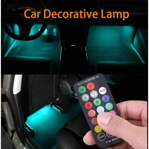 LED Light With USB Wireless Remote Multiple Modes Automotive Interior Decorative Lights car accessories Atmosphere Lamp