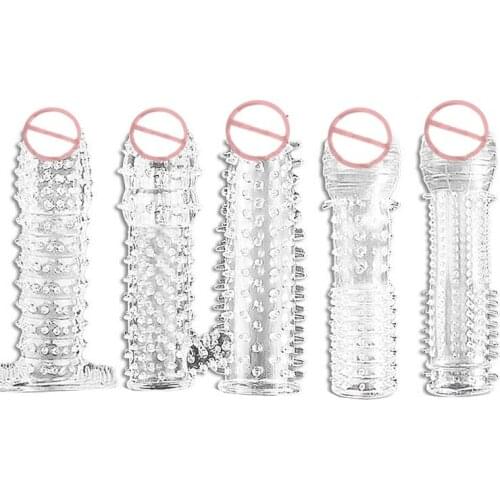 Penis Ring Lock Sperm Reusable Penis Condom Adults Product for Couple Male Enlargement Sex Toys Penis Foreskin Restoration