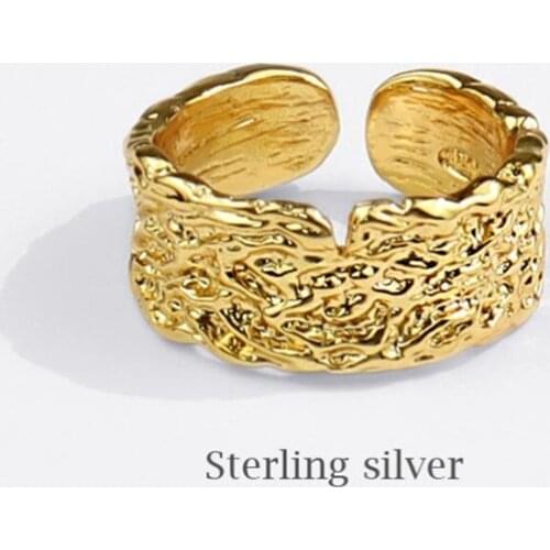 Sole Memory Creative Fashion 925 Sterling Silver Female Resizable Opening Rings SRI721