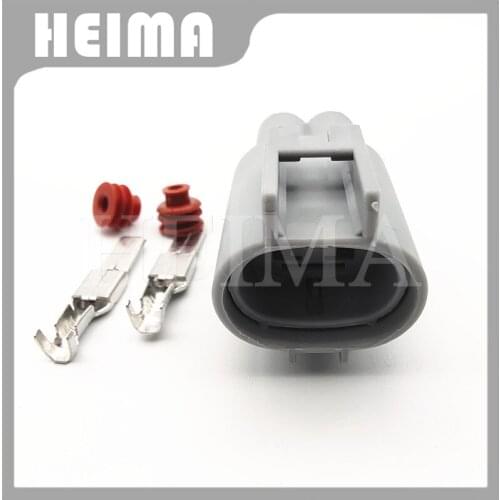 10/20/30 sets 176143-6 Tyco 2 Pin Male socket gray electronic fan plug auto connector 4.8mm Series For Toyota Buick Excelle RAV4