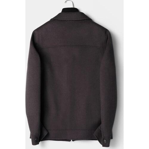 100% Wool Autumn Winter Jacket Men Double-side Woolen Coats Streetwear Baseball Jackets Mens Coat JLK12JK00601 MY1231