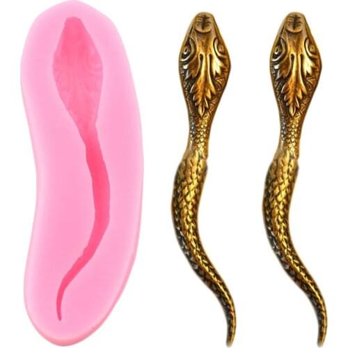 3D Snake Silicone Mold Cake Border Fondant Molds DIY Cake Decorating Tools Candy Polymer Clay Resin Chocolate Gumpaste Moulds