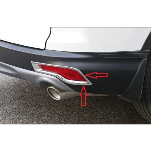 ABS Chrome Rear Tail Fog Light Lamp Bumper Cover Trim Kit Car Styling Reflective Sticker Accessory For Honda CR-V CRV 2017 2018