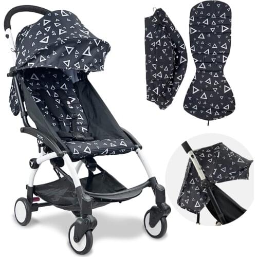 175 Degrees Stroller Accessories For Babyzen Yoyo Yoya Seat Liners Sun Shade Cover Back Zipper Pocket Hood & Mattress For Yoyo