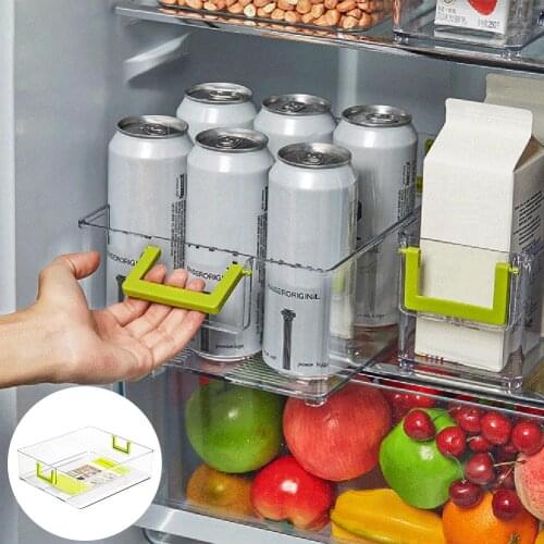 Refrigerator Beverage Cans Egg Storage Box Space Saver Bottle Holder Container