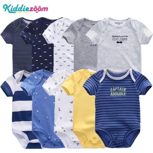 2019 5PCS/Lot Baby Boys Clothes Bodysuits Unicorn 100%Cotton Girls Clothing Newborn Baby Girls Clothes Roupas de bebe 0-12M