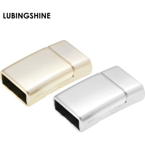 Jewelry Findings Leather Bracelet Clasp DIY Magnet Hook Gold Magnetic Clap Claps Flat Hole 11*3.5mm Wholesale JJAL C83