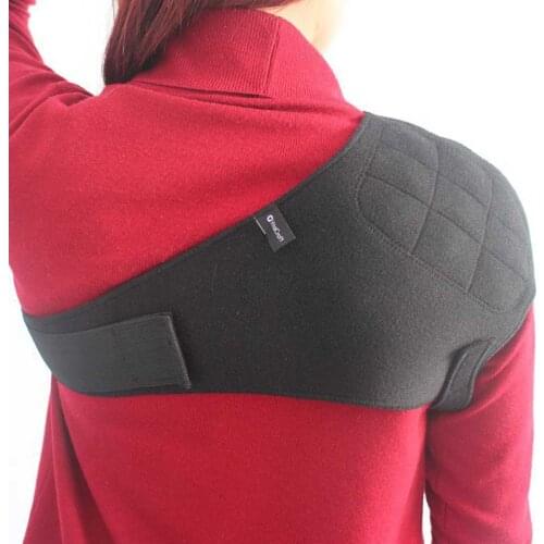Hot Compression Shoulder Support Left Right Reusable Shoulder Brace Wrap with Straps Heating Pad for Sprains Strains Injuries