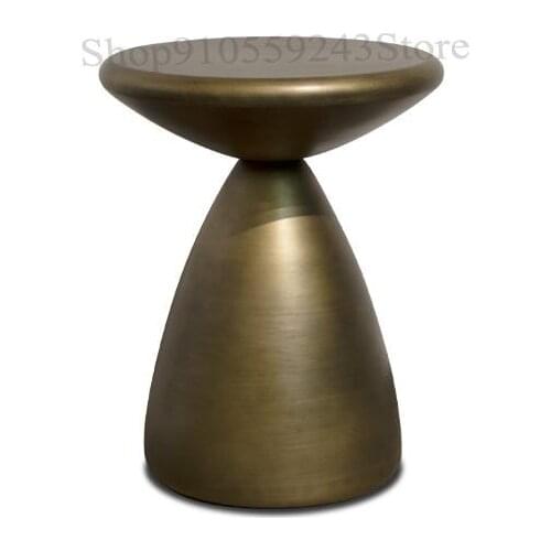 Customized Italian Style Light Luxury Small Apartment Living Room Side Table Nordic Metal Green Bronze Brushed Mini Net Red Smal