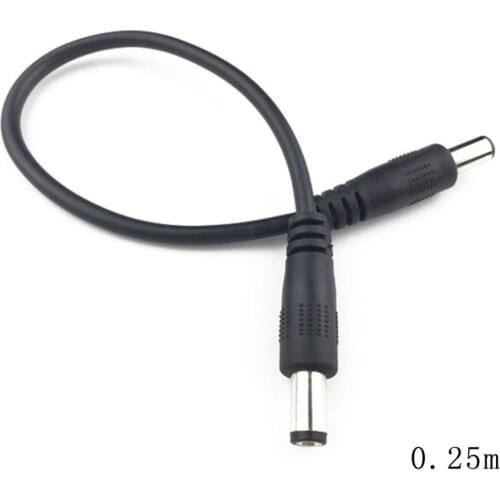 DC Power Plug 5.5 x 2.1mm Male To 5.5 x 2.1mm Male CCTV Adapter Connector Cable