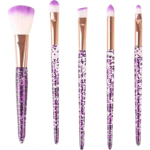 5Pcs/Set Makeup Brush Wear-resistant Skin-friendly Artificial Fiber Eye Shadow Eyebrow Eyeline Brush Beauty Make Up Kit Tool