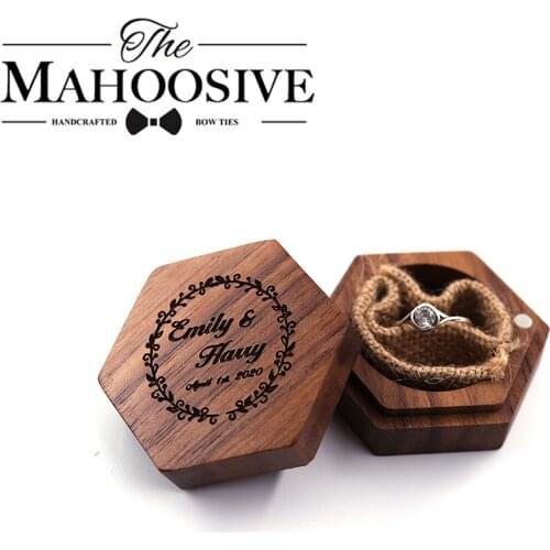 Custom Ring Bearer Box Personalized Wedding engagement wedding rings Wood Ring Holder Box Rustic Wedding Custom